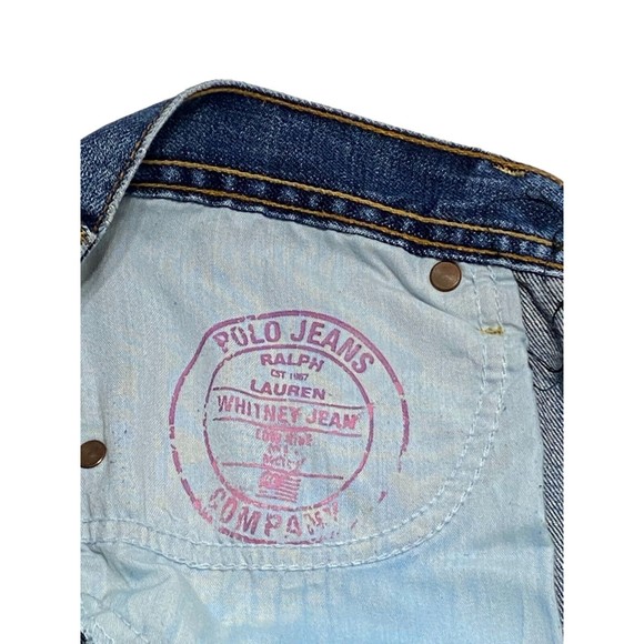 RL Polo Ralph Lauren Jeans Women Size 10 Blue Whiteny Jean Bootcut Flare - Picture 6 of 11